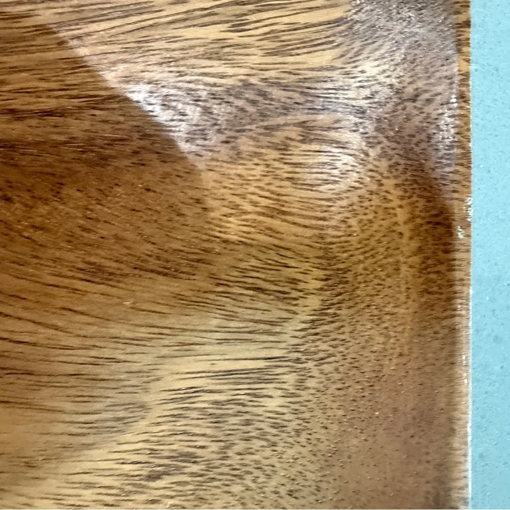 Vintage handmade Wood square platter with 4 sections made in the Philippines !